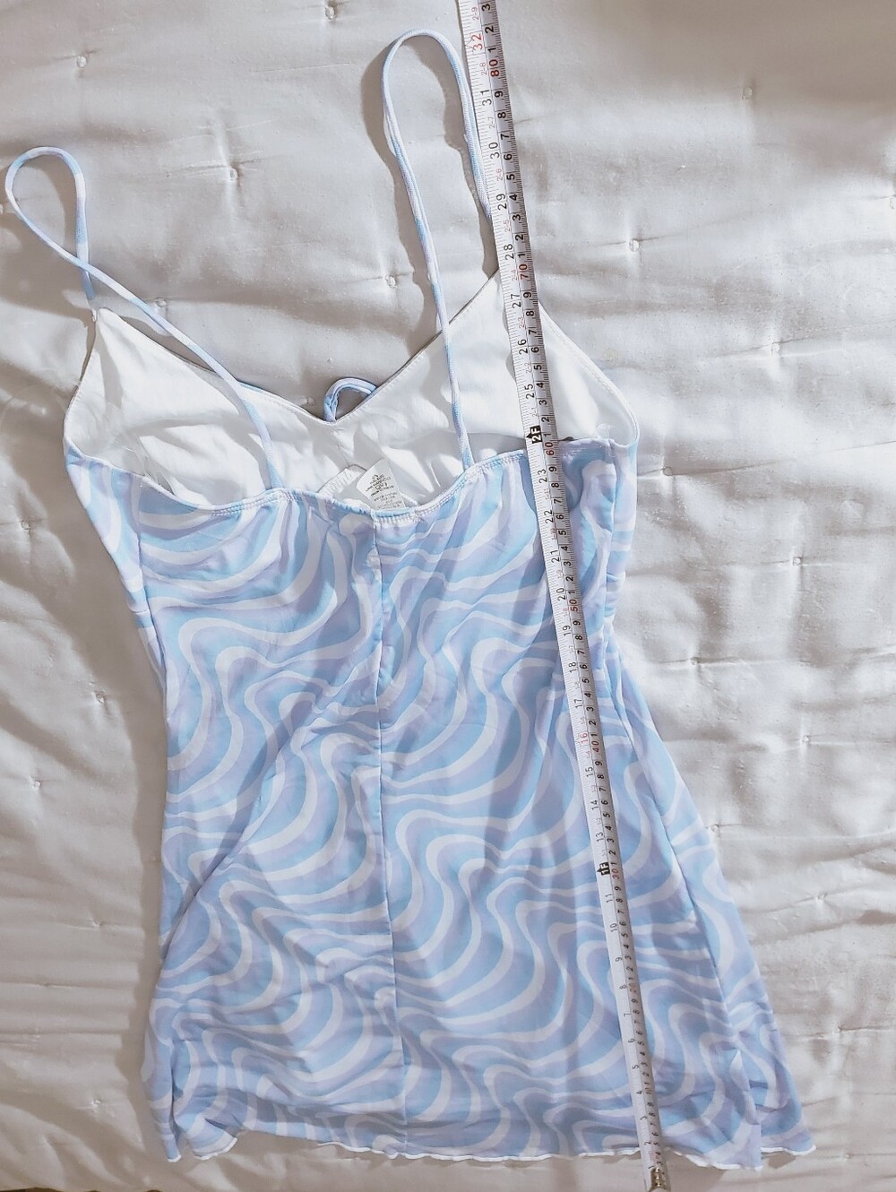 CAUTION TO THE WIND Rare Retro Hippie Psychedelic Swirl Soft Slip Dress - Picture 6 of 8